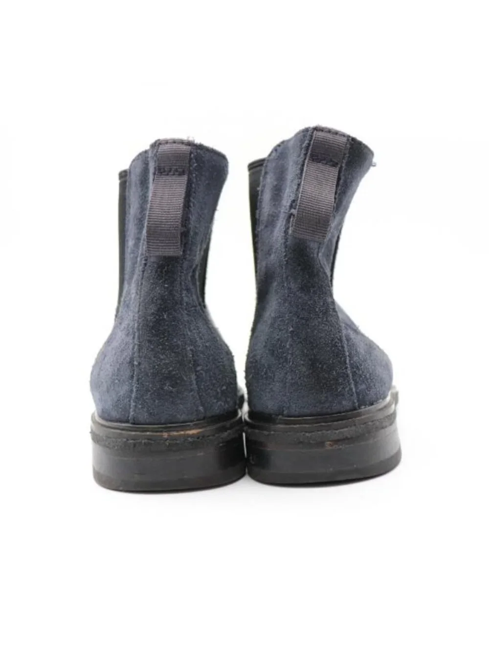 Clarks Chelsea Boots Men's Size 7.5 M Navy Suede Slip On Dress Casual Crepe Sole
